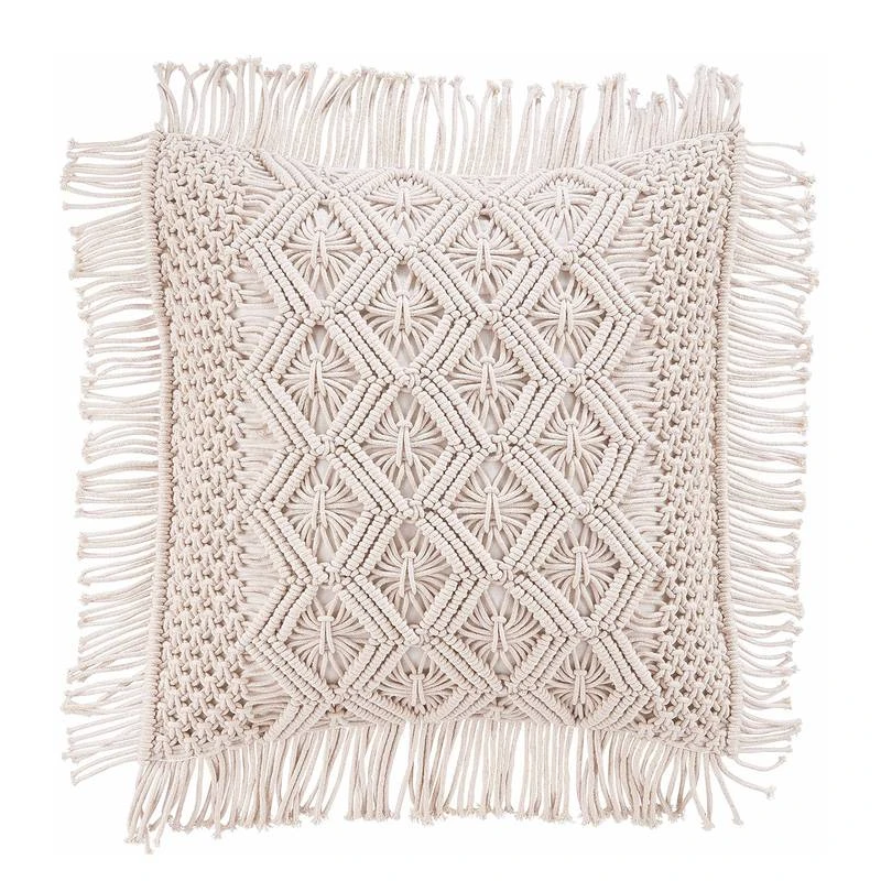 Coussin Macrame Zickzack 1 Coussin Macrame Zickzack